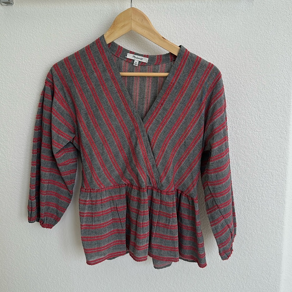 Madewell peplum blouse. Never worn.